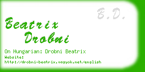 beatrix drobni business card